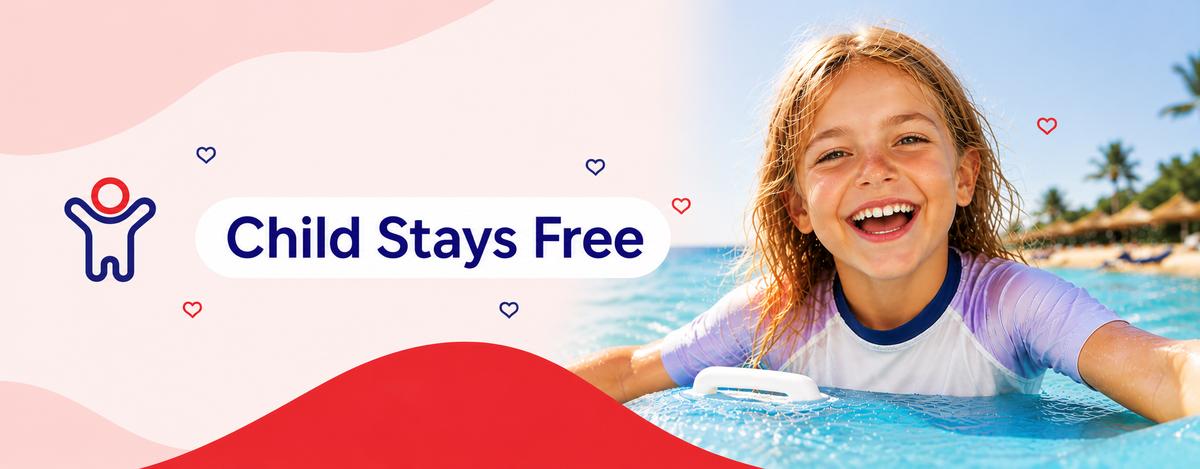 Look out for our Child Stays Free icon