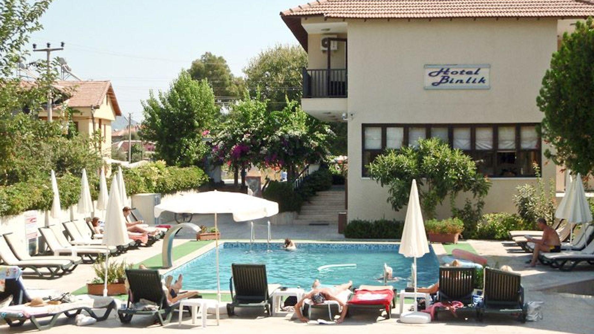 Binlik Hotel outside hotel with pool